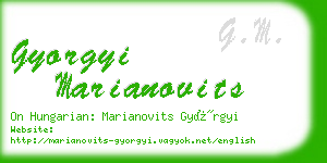 gyorgyi marianovits business card